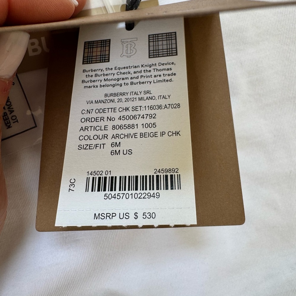 NWT! Burberry baby 2 pc dress set - Picture 8 of 8